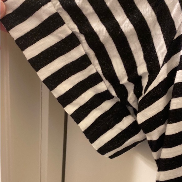 Talbots Black and White sparkle Short Sleeve Tee - Picture 3 of 5